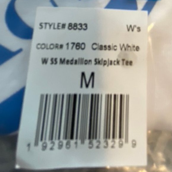 3 for 30 ~ Southern Tide Classic White Medallion Skipjack Tee - Women M - Picture 4 of 5